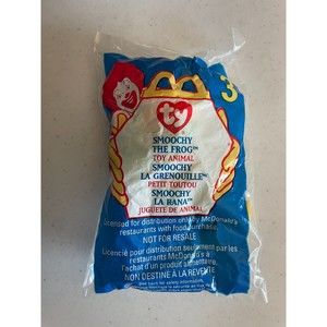 Ty Teenie Beanie Baby Smoochy the Frog #3 McDonalds Happy Meal Toy 1999